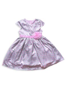 Платье в горошек для маленьких девочек и девочек Joe-Ella, фиолетовый
