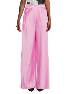 Атласные широкие брюки Renee C., цвет Barbie Pink