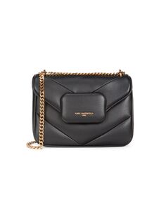 Маленькая стеганая сумка через плечо Fleur Karl Lagerfeld Paris, цвет Black Gold