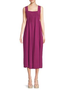 Платье миди Delphine со сборками Free People, цвет Raspberry