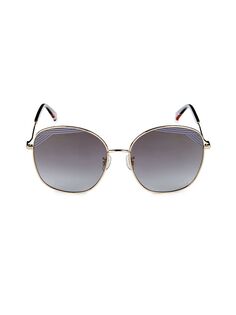 Круглые солнцезащитные очки 59MM Missoni, цвет Black Gold