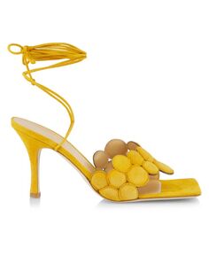 Замшевые сандалии Iris с запахом A.W.A.K.E. Mode, желтый
