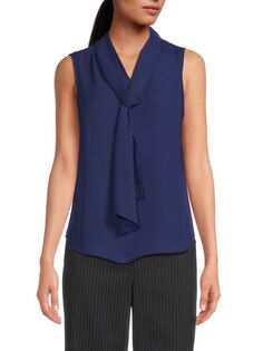 Однотонный топ без рукавов Dkny, цвет Cadet Blue