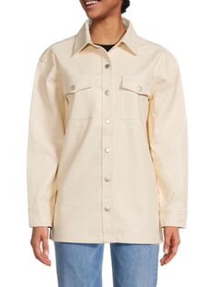 Куртка-рубашка из искусственной кожи Joe&apos;S Jeans, цвет Ecru