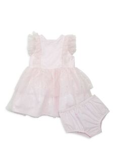 Тюлевое платье и шаровары с принтом фольги для маленьких девочек, комплект из двух предметов Pippa &amp; Julie, цвет Light Pink