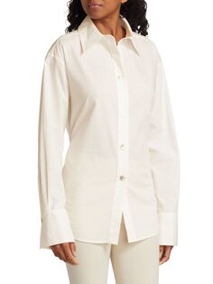Регулируемая рубашка с завязками на спине Vince, цвет Optic White