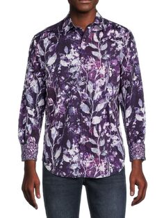 Рубашка на пуговицах с принтом Sorrell Robert Graham, фиолетовый