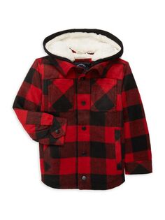 Куртка-рубашка в клетку цвета буйвола для маленького мальчика Urban Republic, цвет Red Black