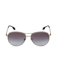 Солнцезащитные очки-авиаторы 59MM Burberry, золото