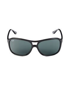 Овальные солнцезащитные очки 60MM Ray-Ban, черный