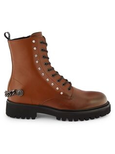 Кожаные армейские ботинки Curb Link John Galliano, коричневый