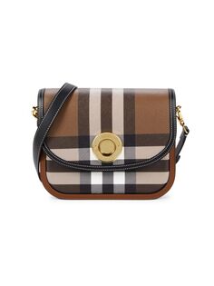 Клетчатая сумка через плечо Elizabeth Tartan Burberry, коричневый