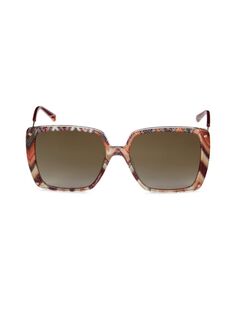 Квадратные солнцезащитные очки 58MM Missoni, коричневый