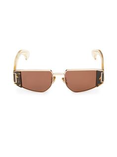 Овальные солнцезащитные очки Nix 52MM Karen Walker, коричневый