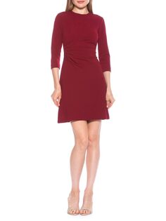 Платье-футляр со складками Cristal Alexia Admor, цвет Cranberry