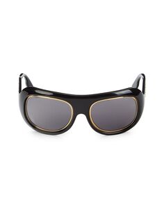 Большие овальные солнцезащитные очки 56MM Gucci, черный