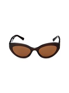 Солнцезащитные очки «кошачий глаз» 54 мм Mcm, коричневый