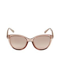 Овальные солнцезащитные очки 54MM Ferragamo, цвет Crystal Sand
