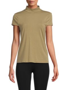 Топ из модала с воротником-стойкой Dkny, цвет Dark Beige