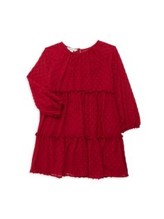 Платье в горошек с клипсами для маленьких девочек и девочек Pippa &amp; Julie, красный