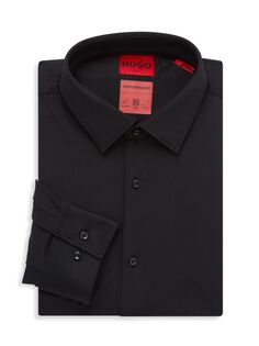 Классическая рубашка приталенного кроя Kenno Hugo, черный