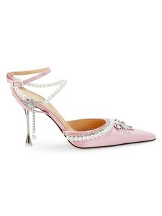 Атласные туфли Sophie с украшением Mach &amp; Mach, розовый