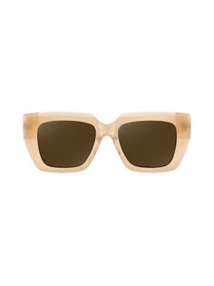 Квадратные солнцезащитные очки 47MM Aqs, цвет Nude