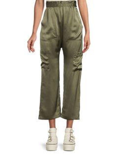 Шелковые укороченные брюки Shailey в виде бумажного пакета Nsf, цвет Pigment Range