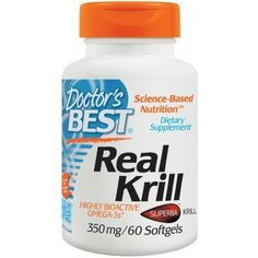 Масло криля Doctor&apos;s Best, Real Krill 350 мг - 60 мягких капсул