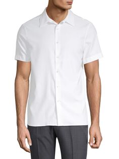 Рубашка на пуговицах с заостренным воротником Perry Ellis, цвет Bright White