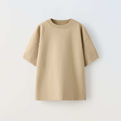 Футболка Zara True Neutrals Heavy Weight, темно-бежевый