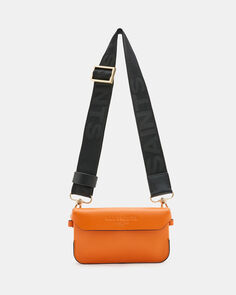 Кожаная сумка через плечо Zoe AllSaints, пирол оранжевый