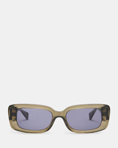 Прямоугольные солнцезащитные очки Sonic AllSaints, дымчатый хаки