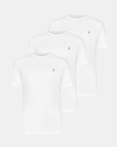 Комплект из 3 футболок из матового хлопка Brace AllSaints, белый