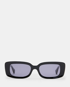 Солнцезащитные очки Sonic прямоугольной формы AllSaints, черный глянец