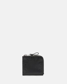 Кожаный кошелек Artis Tierra с тиснением AllSaints, черный