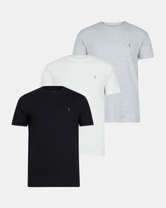 Набор футболок Tonic Crew Ramskull, 3 шт AllSaints, оптический/черный/серый