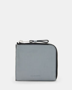 Кожаный кошелек Artis на молнии AllSaints, статический серый