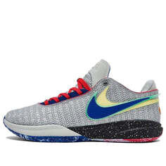 Кроссовки Nike LeBron 20 &apos;Nike Lifer&apos;, цвет light silver / hyper royal-lemon chiffon-safety orange