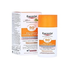 Тональный гель-крем для лица с контролем солнечных пигментов Spf50+ 50 мл, Eucerin