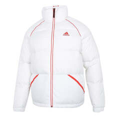 Пуховик adidas Contrasting Colors Stripe Stand Collar Down Jacket White, белый