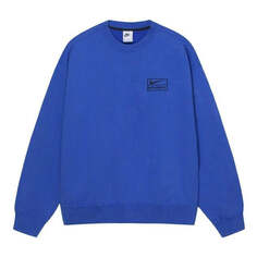 Толстовка Nike Acid Wash Crew Fleece x Stussy &apos;Blue&apos;, синий