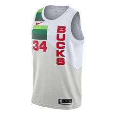 Майка Nike Nba L Giannis Antetokounmpo Authentic Milwaukee Bucks Jersey &apos;White Red&apos;, белый