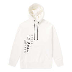 Толстовка Adidas Originals x Alexander Wang Graphic Hoodie &apos;Core White&apos;, белый