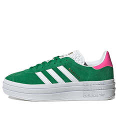 Кроссовки (WMNS) adidas originals Gazelle Bold &apos;Green Lucid Pink&apos;, зеленый