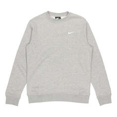 Толстовка Men&apos;s Nike Fleece Lined Embroidered Small Logo Classic Sports Gray, серый
