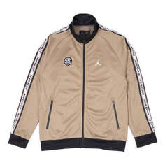 Куртка Air Jordan x CLOT Tricot Jacket Brown Logo &apos;Brown&apos;, коричневый Nike