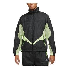 Куртка Air Jordan 23 Engineered Splicing Contrasting Colors Mesh Stand Collar Woven Jacket Black, черный Nike