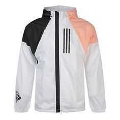 Куртка adidas W.N.D. Jacket &apos;White/Black/Glow Pink&apos;, белый