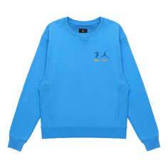 Толстовка Air Jordan x union Crossover SS22 Logo Solid Color Sleeve Sports Round Neck Asia Edition Blue, синий Nike